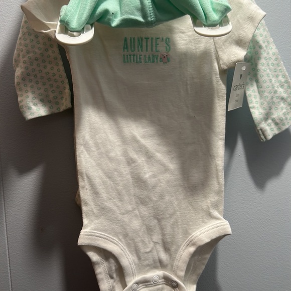 NWT Carter’s Owl Matching Set - 6 mos - 3pcs - onesies and leggings - Picture 3 of 8
